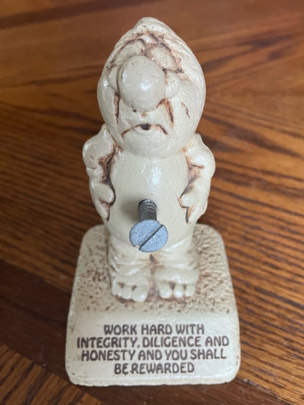 Vintage 1970 Paula W:585 “Work Hard With Integrity ….” Figurine